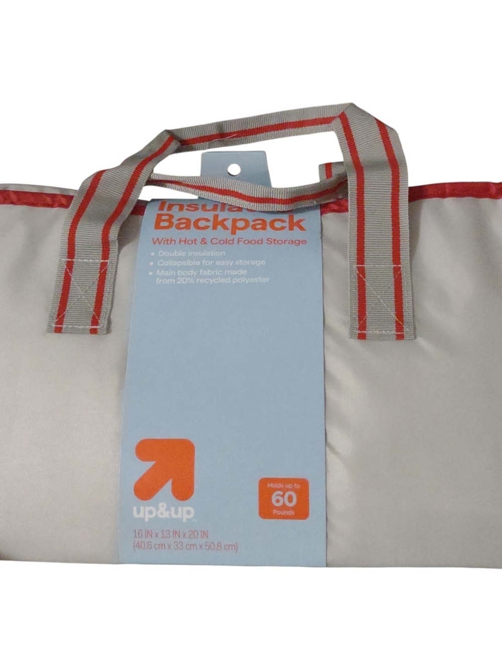 up & up Insulated Backpack Tote in Light NEW
